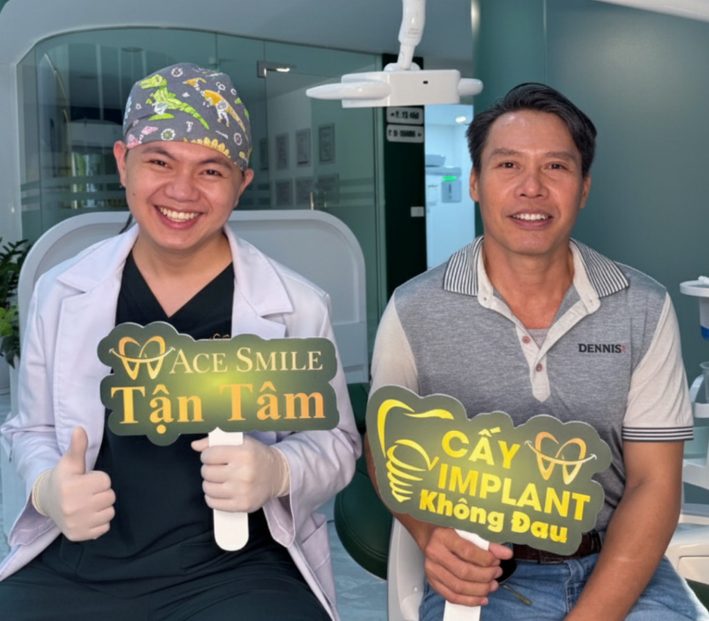 cấy ghép implant cùng thạc sĩ bác sĩ lầu a minh nha khoa ace smile