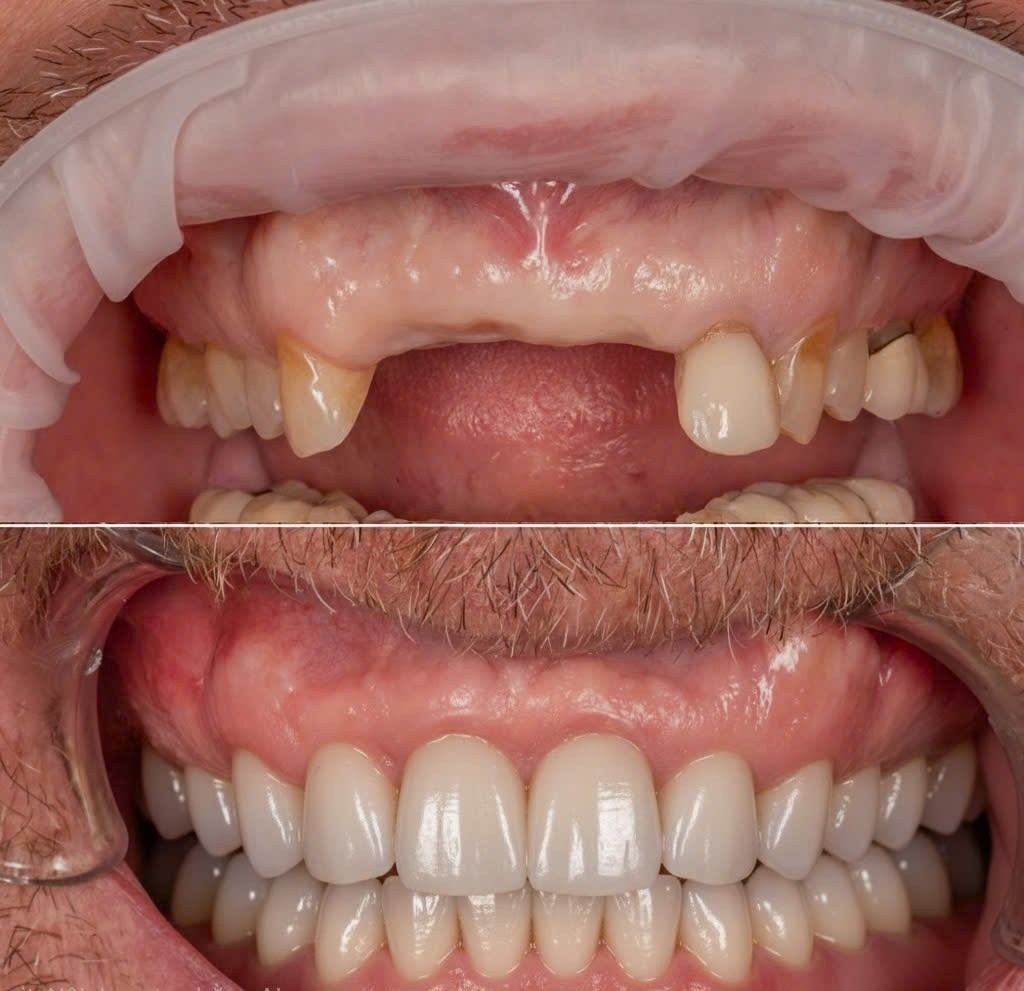 CẤY GHÉP IMPLANT CẦU IMPLANT VÙNG RĂNG CỬA + RĂNG SỨ THẨM MỸ